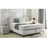 Jockenhöfer Boxspringbett "Capello, 7-Zonen-TTFK-Matratze", grau 438, 29, B:191cm L:212cm, Bezug Bett: Flachgewebe (100% Polyester);Topper und Matratzenspiegel: 100% Polyester, Komplettbetten, Boxspringbett, KS-Topper, 160x200 cm oder 180x200 cm, verschiedene