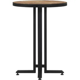 vidaXL Bistrotisch Rund Ø55x76 cm Recyceltes Massivholz Teak