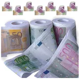 CEPEWA Toilettenpapier Toilettenpapier Geldscheine 24er Set 50 100 500 Euro 18gr/qm 2-lagig