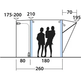 Outwell California Highway Busvorzelt-Grau-One Size