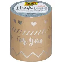 Folia Washi Tape Deko-Klebeband 15 mm x 5 m 4 Rollen