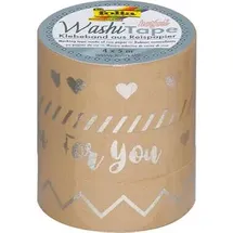 Folia Washi Tape Deko-Klebeband 15 mm x 5 m 4 Rollen