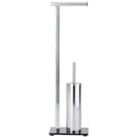 Wenko WC-Garnitur Lava silber Metall, 1 St.