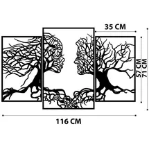Wallity Wanddekoobjekt 100% METAL (Thickness: 1,2mm), 116 x 71 cm Z1114 schwarz