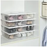 Songmics 12er Set Schuhboxen 12 Stück bis Größe 41