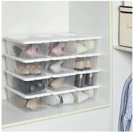 Songmics 12er Set Schuhboxen 12 Stück bis Größe 41