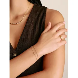 Thomas Sabo Doppelreihiges Armband Zirkonia Gold A2216-414-14 Größe 19