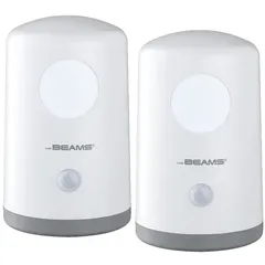 Mr. Beams Batterie-LED-Nachtlicht "MB750" Weiß mit Bewegungsmelder 2er Pack