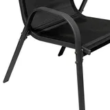 Mojawo Stapelstuhl 53 x 73 x 92 cm schwarz
