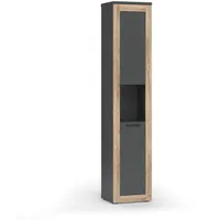 Vicco Hochschrank Niko Anthrazit/Viking Oak 40 x 194 cm