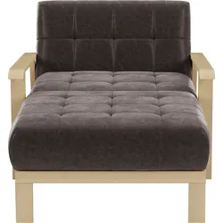 Recamiere SIT & MORE "Billund", grau (anthrazit), B:109cm H:88cm T:185cm, 100% Polyester, Sofas, Armlehnen aus Buchenholz in natur, verschiedene Bezüge und Farben
