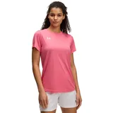 Under Armour Trainingsshirt UNDER ARMOUR "UA W'S CH. TRAIN SS", Damen, Gr. M, weiß (super pink,, weiß), Obermaterial: 100% Polyester, normal, Rundhals, Shirts