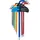 BGS Winkelschlüssel-Satz Multicolour extra lang T-Profil (für Torx) T10 - T50 9-tlg.
