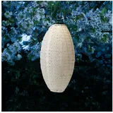 MARELIDA LED Solar Lampion oval mit Blumenmuster H: 38cm in weiß | Gr.: onesize