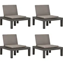 vidaXL Loungesessel anthrazit 4 St.
