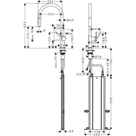 Hansgrohe Talis M54 Einhebelmischer Edelstahl