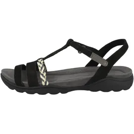 CLARKS Damen Amanda Tealite Sport Sandal, Black Nubuck, 36 EU
