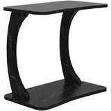 [en.casa] Stattela Schwarz Marmoroptik 59 x 35 x 56 cm