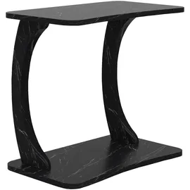 [en.casa] Stattela Schwarz Marmoroptik 59 x 35 x 56 cm