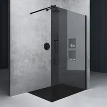 mai & mai Walk-In-Dusche 140 x 200 cm BRAM1 Bremen1K Schwarz ESG-Sicherheitsglas 8mm