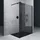 mai & mai Walk-In-Dusche 140 x 200 cm BRAM1 Bremen1K Schwarz ESG-Sicherheitsglas 8mm