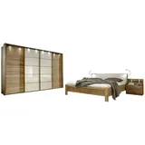 Schlafzimmer Einrichtung in Creme Eiche komplett (vierteilig)