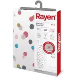 Rayen | Universelle Bügelbrettabdeckung | EasyClip-Einstellung des Bügelbezugs | 2 Schichten: Schaumstoff und 100% Baumwollgewebe Basic Plus Sortiment Größe: 130 X 47 cm Einstampfend
