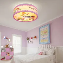 GLOBO Kinder Decken Leuchte Strahler bunt Mädchen Motiv Lampe Spiel Zimmer Beleuchtung 15735d