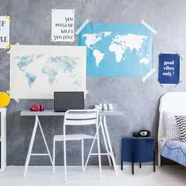 Relaxdays Samthocker gepolstert 39 x 31 x 38 cm Blau