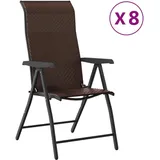 vidaXL Gartenstuhl 59,2 x 92,2 x 28,3 cm braun 8 St.