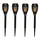OEM Solar Fackel plastik Flacker-Effekt Ø7.5cm H.27cm schwarz 4 Stück