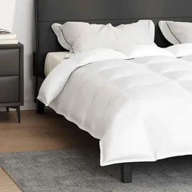 vidaXL 2-in-1 Bettdecke Weiß 200 x 200 cm Feder
