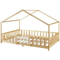 [en.casa] Kinderbett Treviolo 140 x 200 cm Kiefer naturbelassen beige