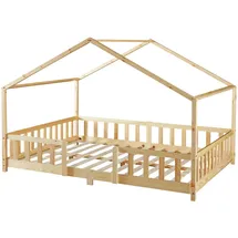 [en.casa] Kinderbett Treviolo 140 x 200 cm Kiefer naturbelassen beige