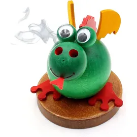 Dekoteam24 Räucherfigur Drache grün 9 x 9 x 11 cm