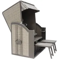 DeVries Strandkorb Compact PE nature grey Des. 481