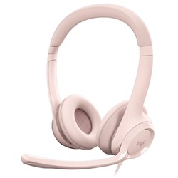 Logitech H390 Kabelgebundenes Beidseitiges Headset USB Rosé