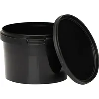 Benbow Eimer mit Deckel 0,5l Schwarz 20x 0,5 Liter