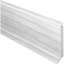 Logoclic Sockelleiste Hartschaumkern Esche-Weiß 60 mm x 14,4 mm x 2500 mm