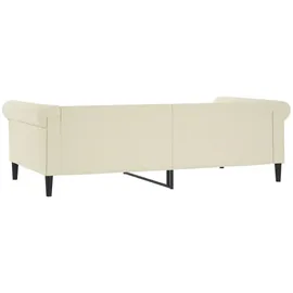 vidaXL Tagesbett Creme 100x200 cm Kunstleder