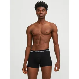 JACK & JONES Boxershorts Solid schwarz / weiß L 5er Pack