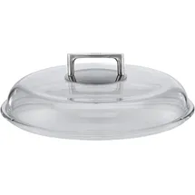 Rösle SILENCE Borosilikat Glasdeckel, Hochwertiger Pfannendeckel mit Griff aus Edelstahl 18/10, 32 cm, Temperaturbeständigkeit bis 260 °C, Spülmaschinengeeignet