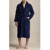 Polo Ralph Lauren für Herren. 714899683009 Frottee-Bademantel mit Schalkragen in Marineblau (XXL), Heimtextilien, Baumwolle