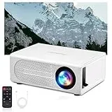 Nastopee Beamer Handy, M200 Mini Bluetooth Projektor HD Handy Projektor 1080P mit Tv Stick, Tragbarer Outdoor Beamer für Handy Heimkino Video Projector Kompatibel für HDMI/USB/Laptop/iPhone/Android