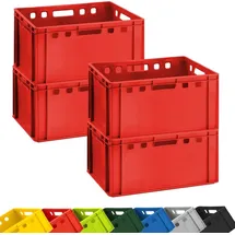 Buri Fleischkiste E3 4x 60x40x30 cm rot