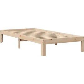 vidaXL Massivholzbett 100 x 200 cm Beige