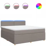 vidaXL Boxspringbett 180 x 200 cm Taupe