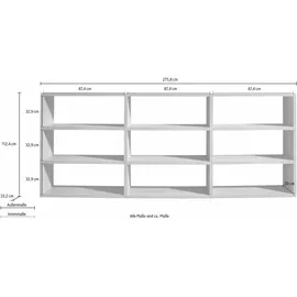 fif Möbel »Toro«, 9 Fächer, Breite 275,8 cm
