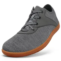 RUOMU Unisex Barfußschuhe Knit Barfuss Schuhe - Herren Damen Minimalistische Weit Barfussschuhe, Zero-Drop Barfuss Minimal Schuhe, Dunkelgrau, Gr.41 - 41 EU Weit