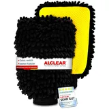 AlClear Chenille Zottelhandschuhe gelb/schwarz 2 St. 22 x 17 cm